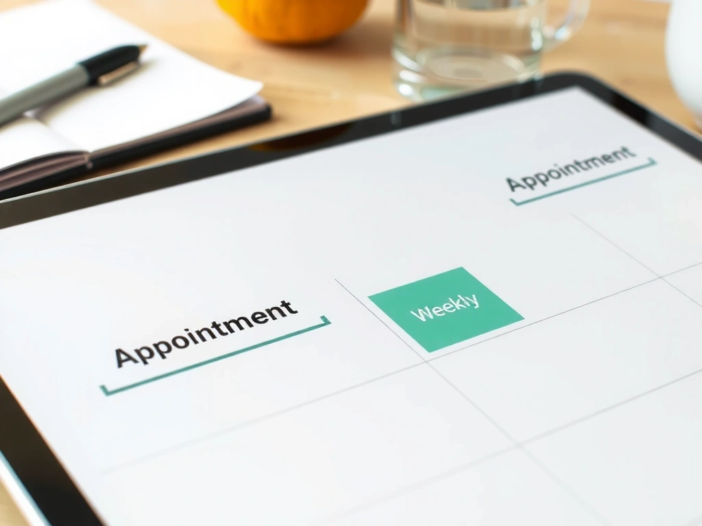 Interfejs kalendarza na tablecie